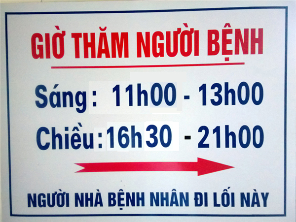 Giờ thăm bệnh nhân?